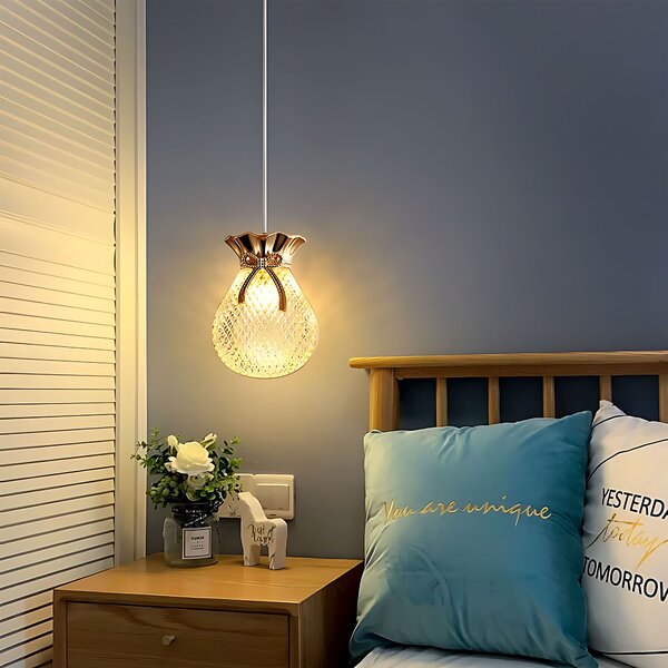 Függesztett mennyezeti lámpa LHJ107-1CP light rose gold
