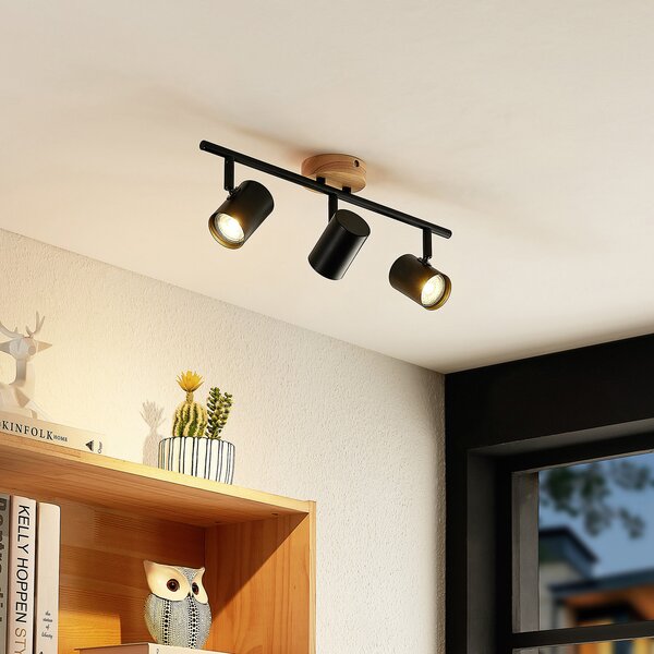 Mennyezeti Lámpa Lindby, Xiomara, dimmable, Fekete, Nappali, Fém, Modern