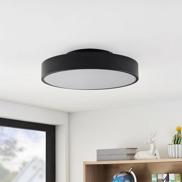Mennyezeti Lámpa Lindby, Milada, dimmable, Fekete, Nappali, Fém, Modern