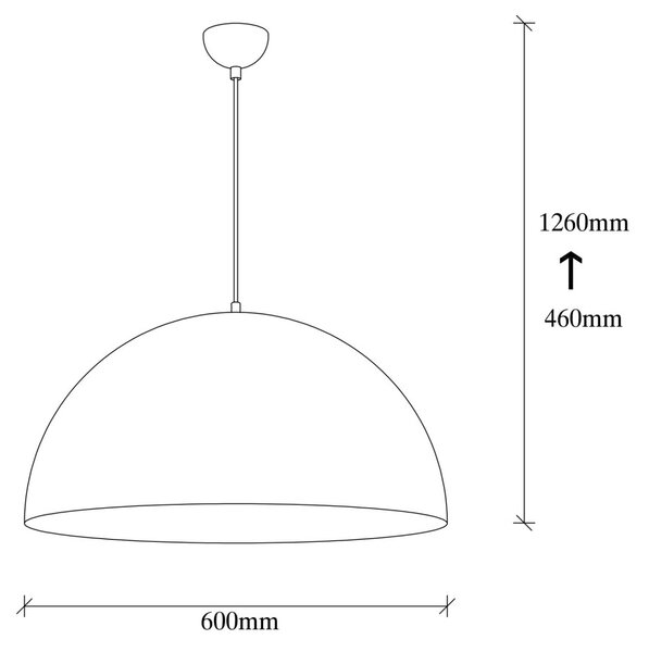 Sivani MR-720 fehér-arany fém függőlámpa, Ø60 cm