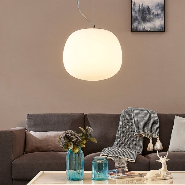 Függőlámpa Lindby, dimmable, Fehér, Konyha, Üveg, Modern