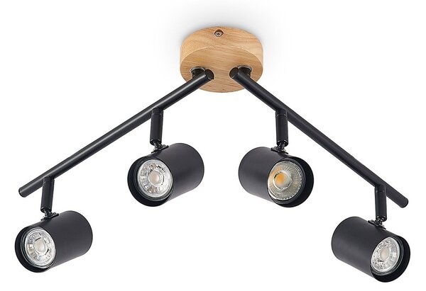 Mennyezeti Lámpa Lindby, Xiomara, dimmable, Fekete, Nappali, Fém, Modern