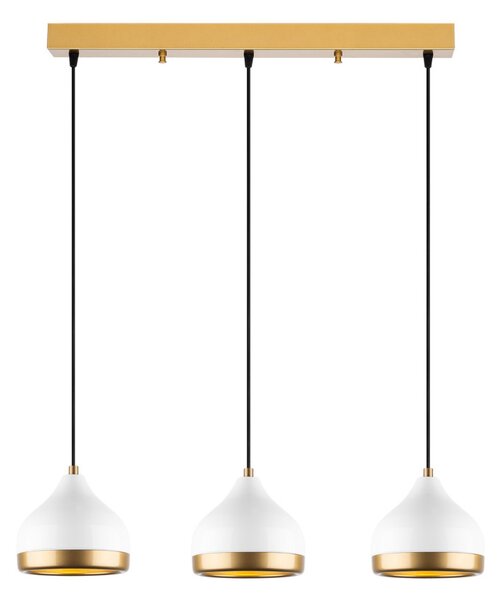 Yildo M-6880 fehér fém függőlámpa, 67 x 17 cm, 3 izzós