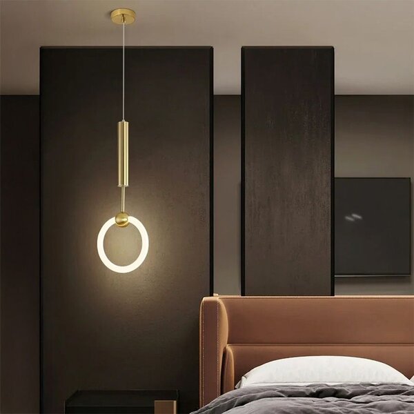 LED függőlámpa LHJ059-1CP Brush Gold