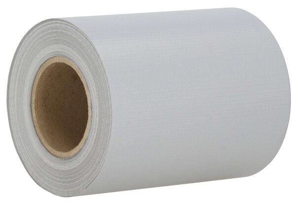 Springos kerítésszalag, 19cmx35m, 450g/m2, 20 db rögzítőkapocs - Világosszürke