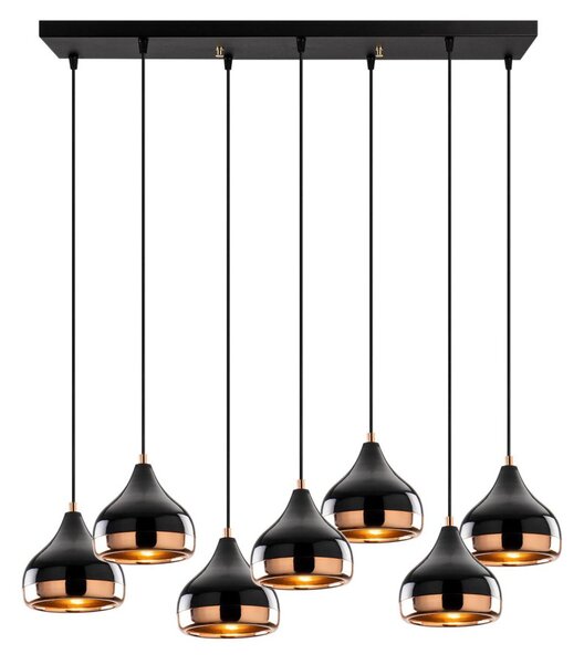 Yıldo 6894 fekete fém függőlámpa, 88 x 36 cm, 7 izzós