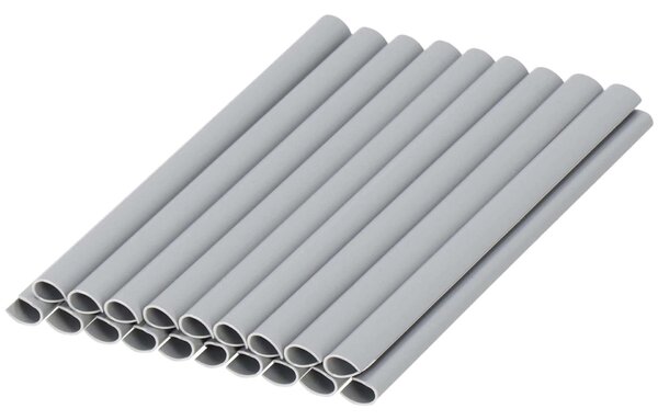 Springos kerítésszalag, 19cmx35m, 450g/m2, 20 db rögzítőkapocs - Világosszürke