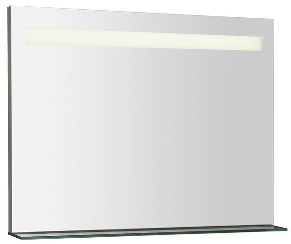 Sapho, BRETO LED háttérvilágítású tükör, üvegpolc, 800x608mm, BT080