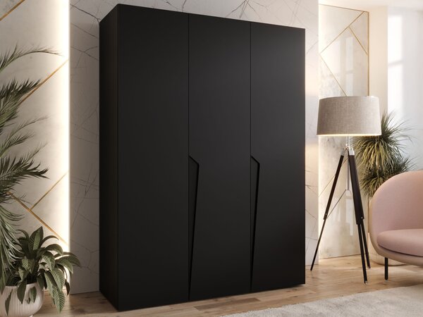 PIANOS 1 gardróbszekrény 150x202x52 - fekete