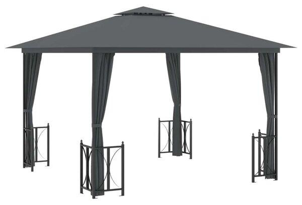 VidaXL Kerti Pavilon - 3x3m - Antracitszürke