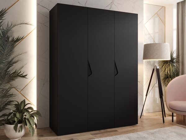 SZANDI 1 gardróbszekrény 150x202x52 - fekete