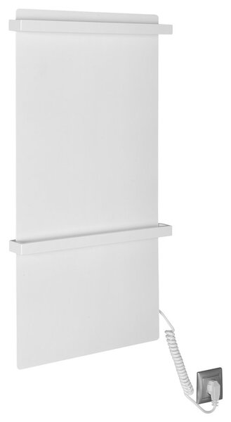 Sapho Sapho, ELMIS Elektromos törölközőtartó 400x800mm, 120W, alumínium, matt fehér, EB420