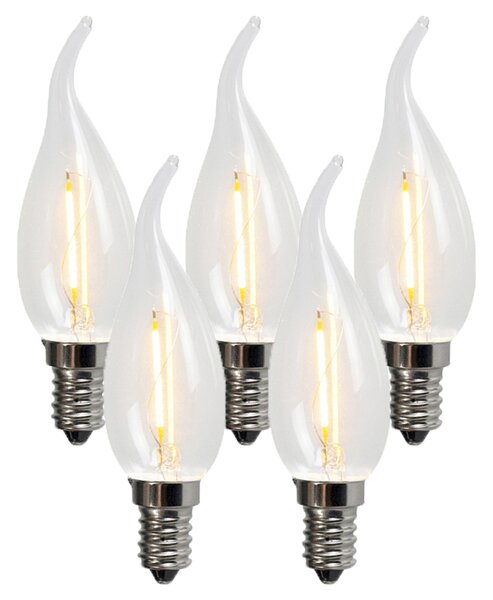 5 db E14 LED izzószál gyertyalámpa BXS35 1W 100LM 2200K készlet