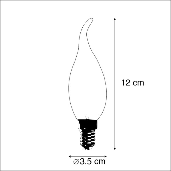 5 db E14-es szabályozható LED szálizzós gyertyalámpa 250lm 2700K készlet
