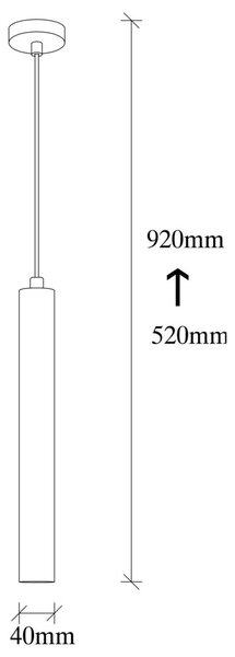 Best 641-S fekete LED függőlámpa, Ø4 cm