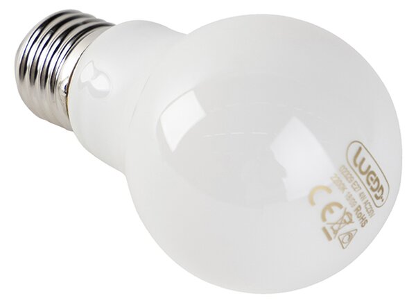 5 db fényerő-szabályozható E27 LED izzó opál üveggel 4W 320lm 2200K