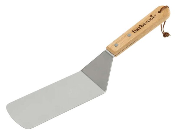Barbecook BC-ACC-7125 rozsdamentes acél grill halforgató, fa nyél, 100% FSC, 37cm