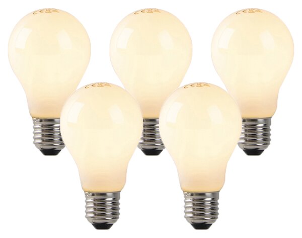 5 db-os készlet E27 LED lángszál izzó opál üveggel 3W 250lm 2200K