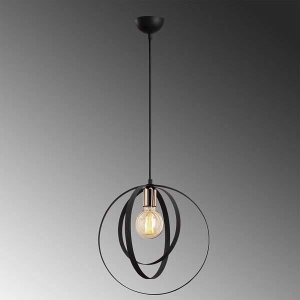 Vaveyla 446-S fekete fém függőlámpa, Ø35 cm