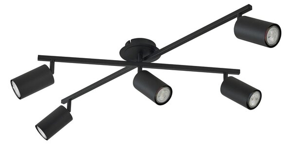 Mennyezeti Lámpa Lindby, Joffrey, dimmable, Fekete, Nappali, Fém, Modern