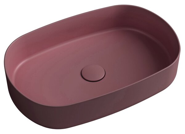 Sapho, INFINITY OVAL kerámia asztali mosdókagyló, 55x36 cm, matt Maroon Red, 10NF65055-2R
