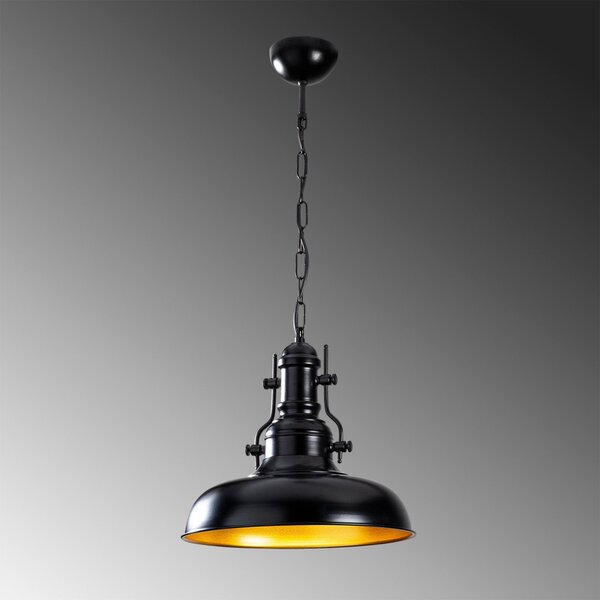 Berceste 200-S fekete fém függőlámpa, 32 x 32 cm