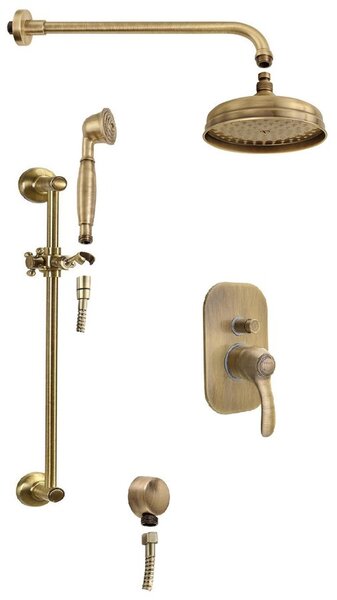 Sapho Sapho, KIRKÉ rejtett zuhanygarnitúra karos csapteleppel, 2 kivezetéses, bronz, KI42B-01