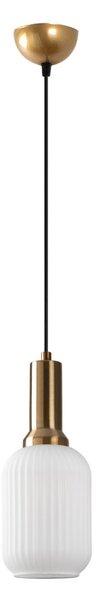 Asker 15191 arany fém-üveg függőlámpa, Ø13 cm