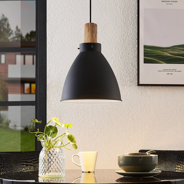 Függőlámpa Lindby, Trebale, dimmable, Fekete, Nappali, Fém, Skandináv