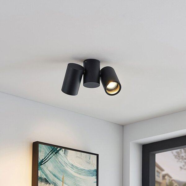 Mennyezeti Lámpa Arcchio, Gesina, dimmable, Fekete, Nappali, Fém, Modern