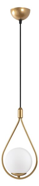 Mudoni MR-937-1 arany fém és üveg függőlámpa, Ø15 cm