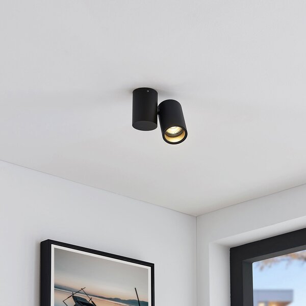 Mennyezeti Lámpa Arcchio, Gesina, dimmable, Fekete, Nappali, Fém, Modern