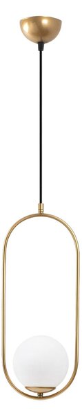 Mudoni MR-837-1 arany fém és üveg függőlámpa, Ø15 cm