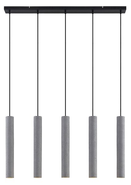 Függőlámpa Lindby, Concretto, dimmable, Szürke, Nappali, Beton, Modern