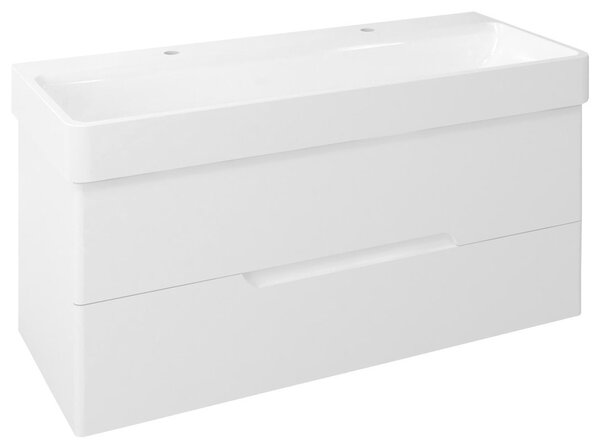 Sapho Sapho, MEDIENA mosdószekrény 117x50,5x48,5cm, matt fehér / matt fehér, MD120