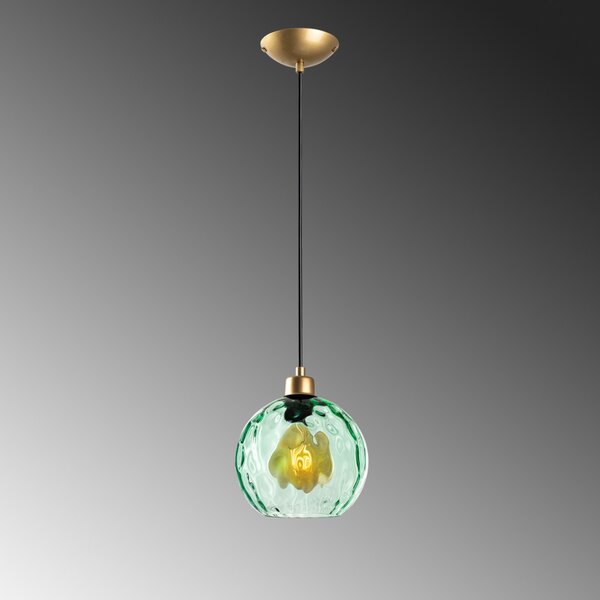 Benek 20-14315 zöld fém függőlámpa, Ø20 cm