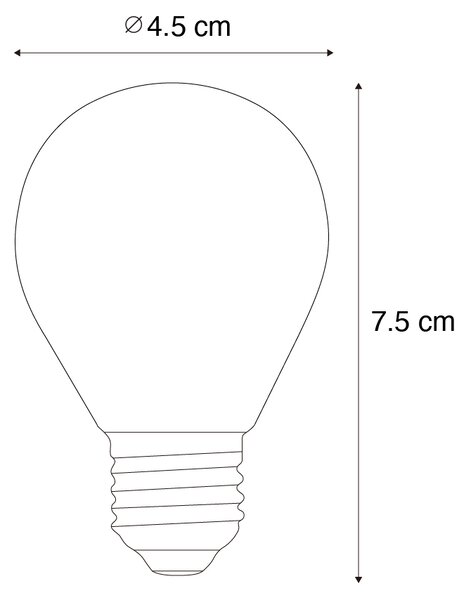 5 darabos E27 dimmelhető LED Filament izzókészlet G45 átlátszó 4W 470 lm 2700K