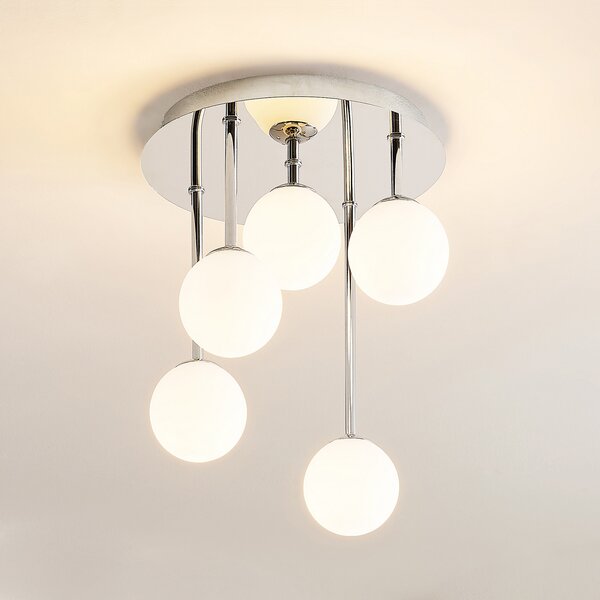 Mennyezeti Lámpa Lindby, Chrissy, dimmable, Fémes, Nappali, Fém, Modern