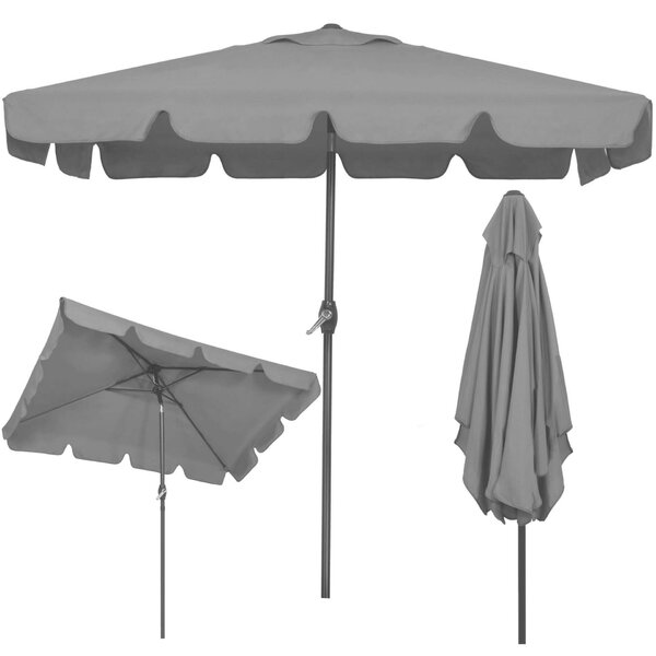 Springos dönthető kerti Napernyő 200x130cm - Sötétszürke