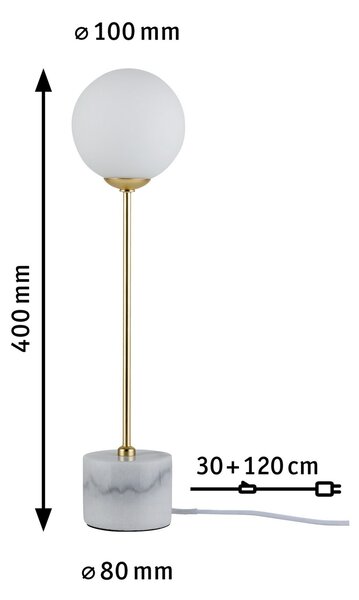 Asztali lámpa Paulmann, Moa, Fehér, Nappali, Kő, Modern