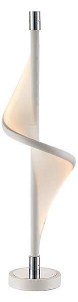 Asztali lámpa Lucande, Edano, dimmable, Fehér, Nappali, Szövet / Textília, Modern