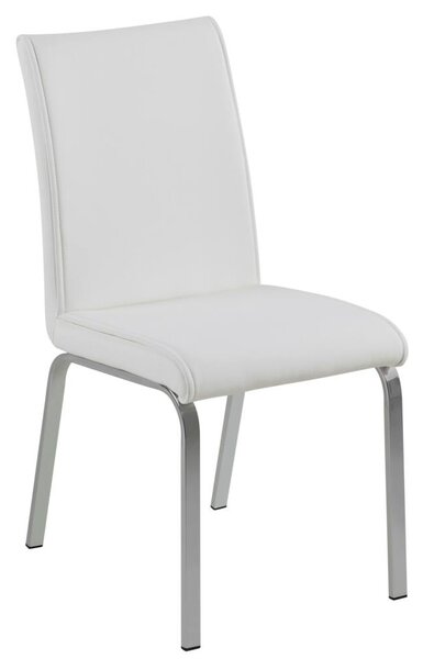 Leonora design szék, fehér textilbőr