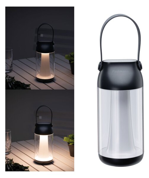 Kültéri Lámpa Paulmann, Capulino, dimmable, Fekete, Műanyag, Modern