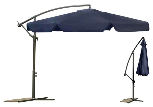 Plonos Összecsukható kerti Napernyő 6 részes , 350cm átmérőjű, 13kg - Sötétkék