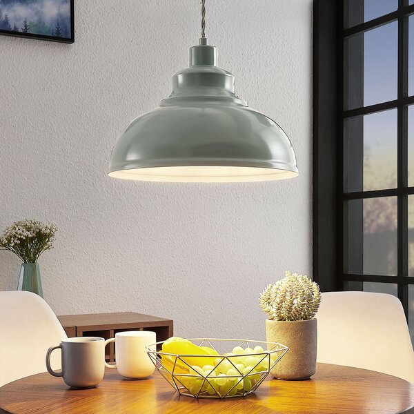 Függőlámpa Lindby, Albertine, dimmable, Kék, Nappali, Fém, Vintage
