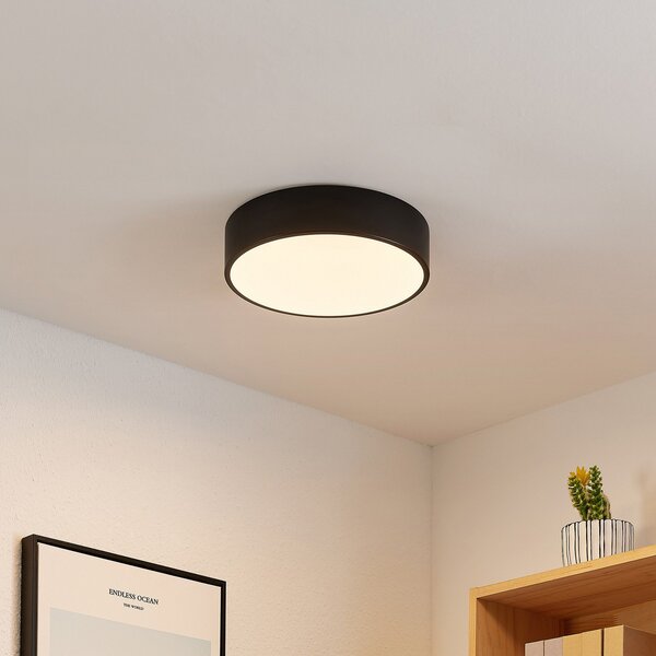 Mennyezeti Lámpa Lindby, Simera, dimmable, Fekete, Nappali, Műanyag, Modern
