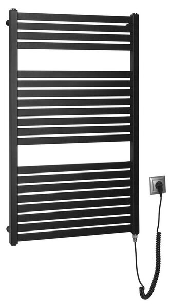 Aqualine Sapho, TONDI-E elektromos fűtés, egyenes, 600x970 mm, 400W, matt fekete, DE466T