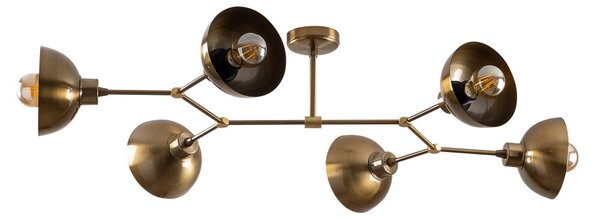 Dram 1107 vintage fém függőlámpa, 102 x 52 cm, 6 izzós