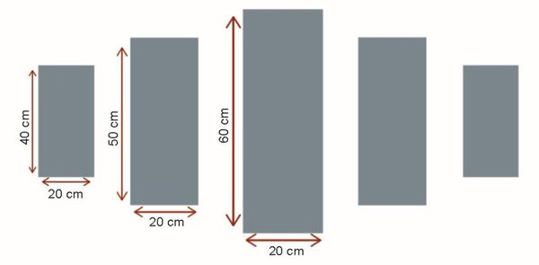 5DMDF-6 MDF falikép, 5 db-os szett