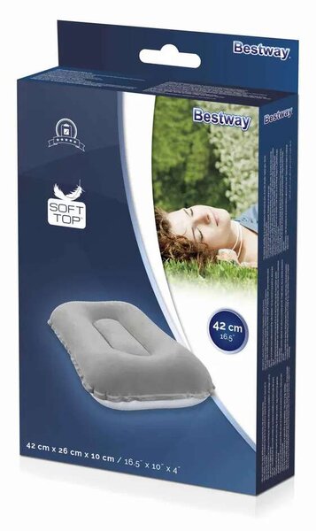 BESTWAY felfújható Fejpárna - szürke